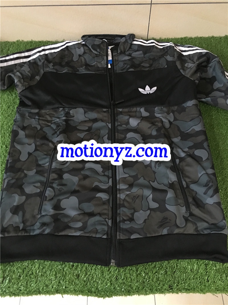 Original Adidas Bathing Ape Bape Jacket Black